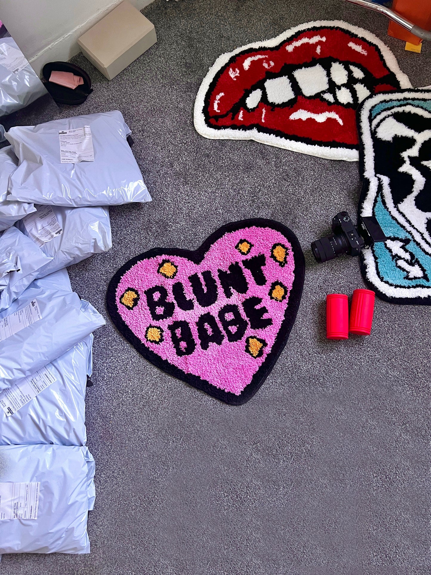 Pink Blunt Babe*Tufted Rug