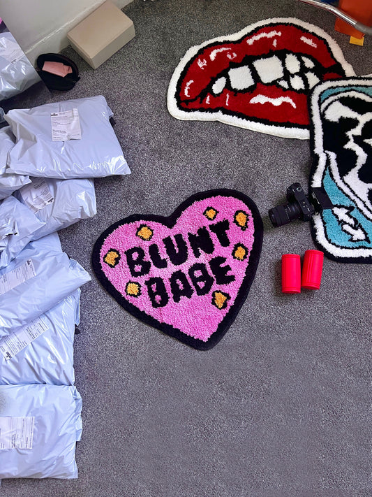 Pink Blunt Babe*Tufted Rug